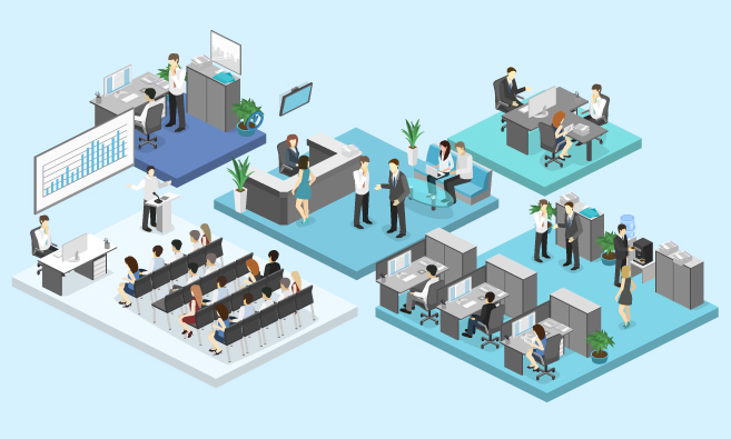 áreas de una empresa.