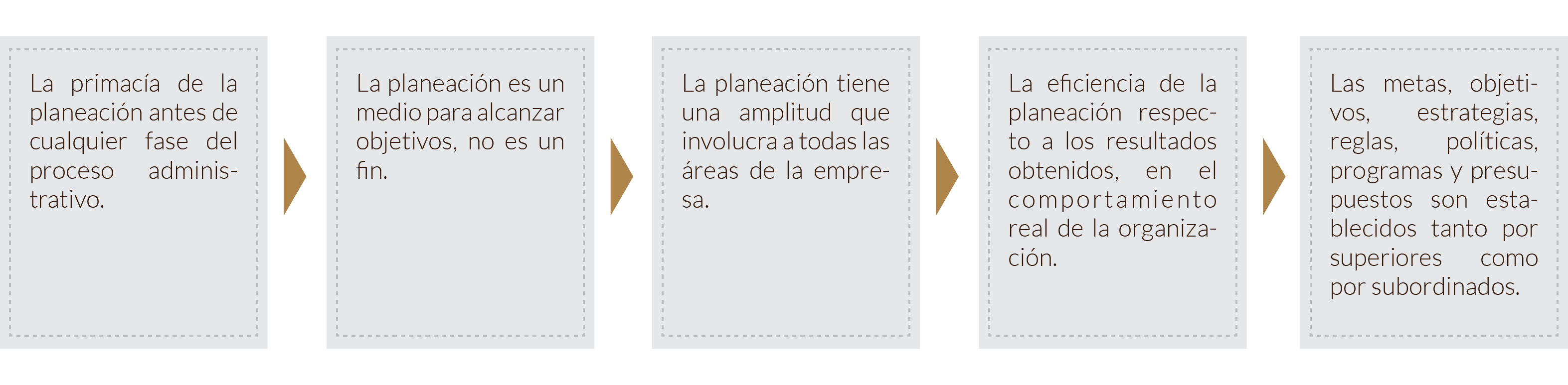 esquema sobre los elementos de la planeación.