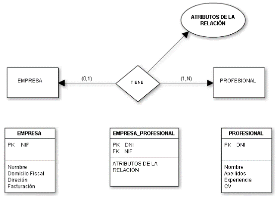 Ejemplo de un atributo de interrelaciones