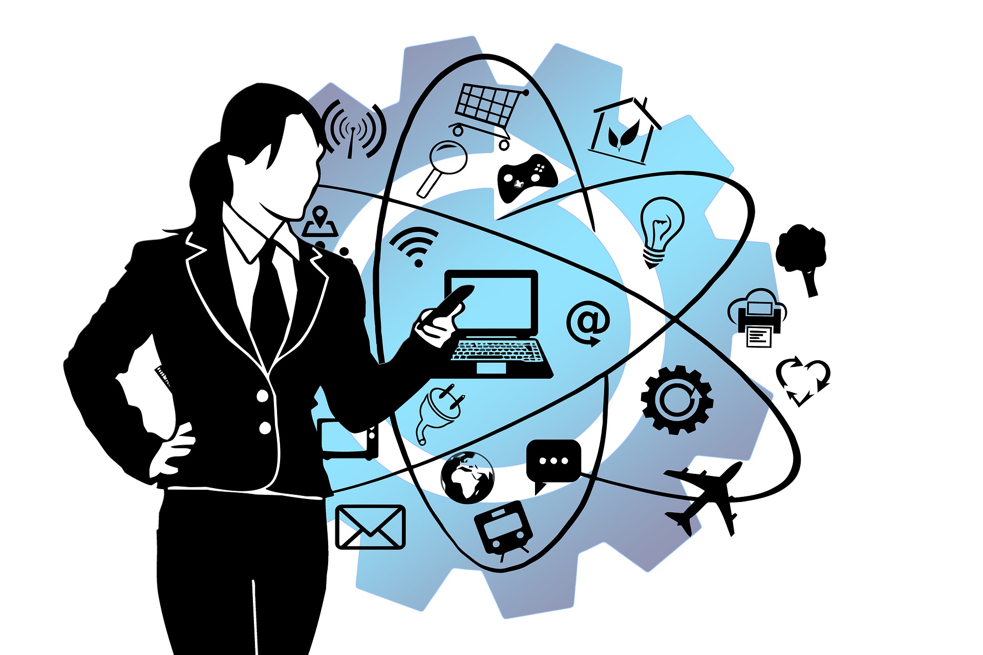 Personas sobre un tablero de ajedrez.