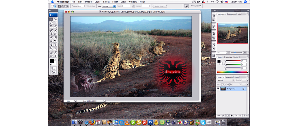 Ejemplo de una imagen editada en Photoshop