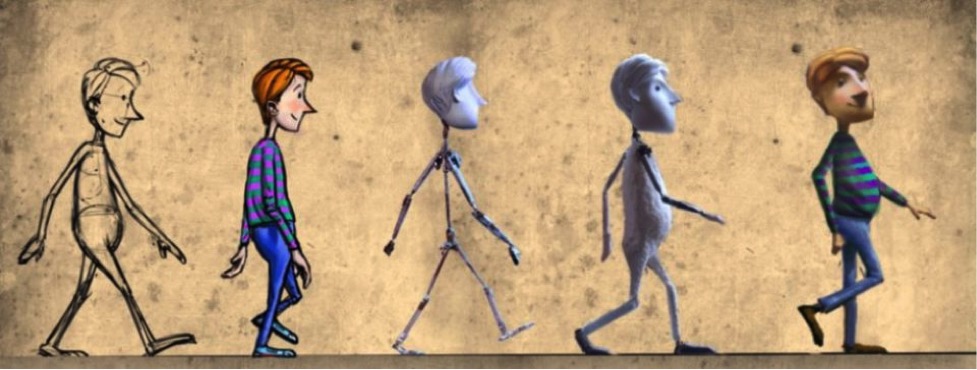 Ilustración de animación con técnica de stop motion