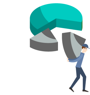 Hombre seleccionado un extracto de un conjunto de elementos