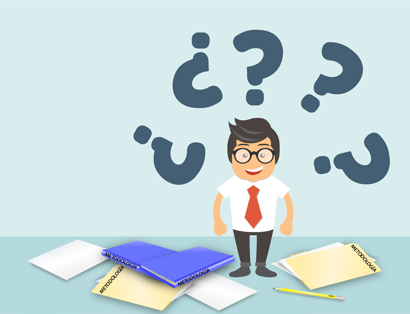Persona cuestionándose qué es metodología 