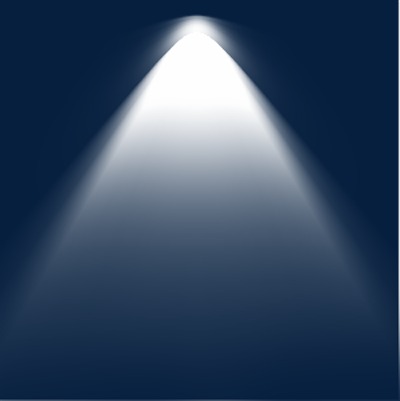 Fondo negro con una sección iluminada progresivamente por una luz 