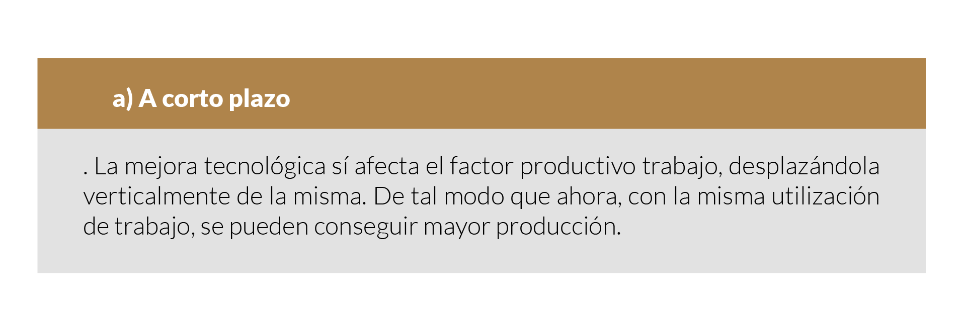 Esquema sobre impactos a corto plazo.