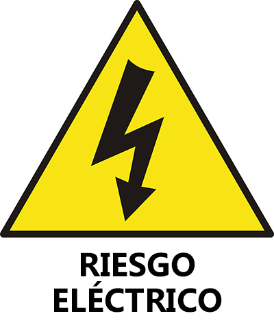  Imagen de una señalización que indica riesgo elétrico