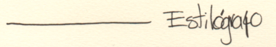 Línea con estilógrafo