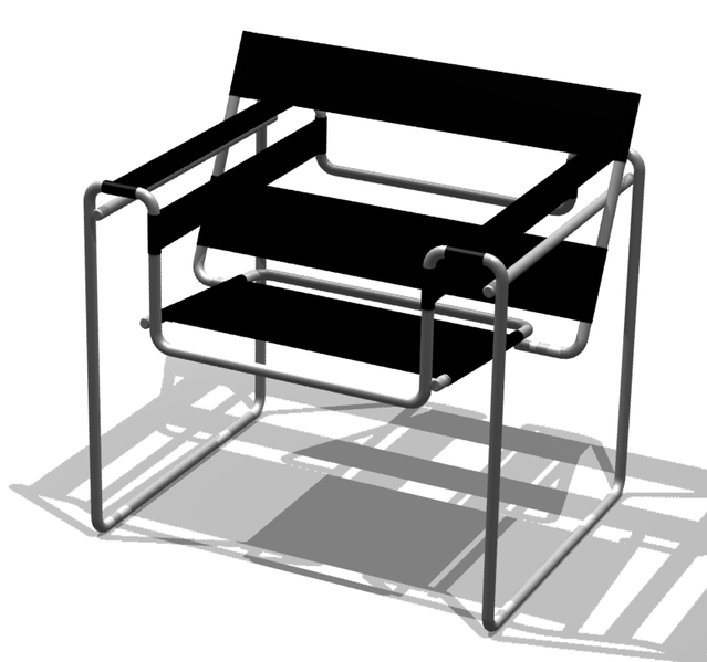 Modelo 3D de silla Bauhaus.