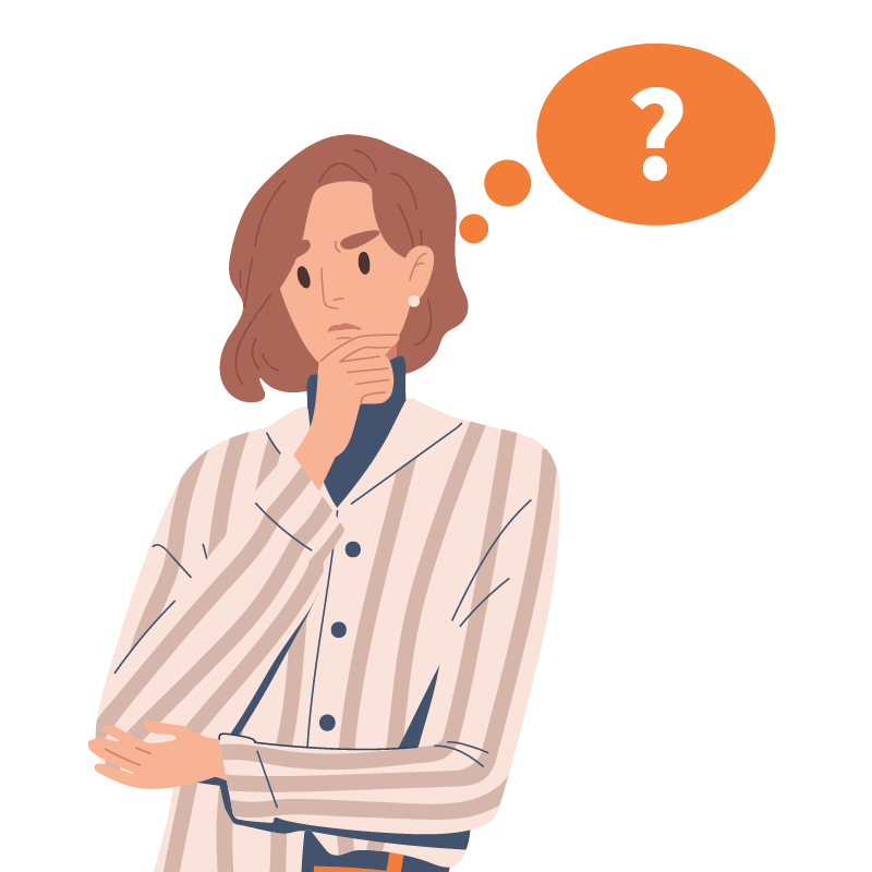 Individuo pensando en qué debe hacer