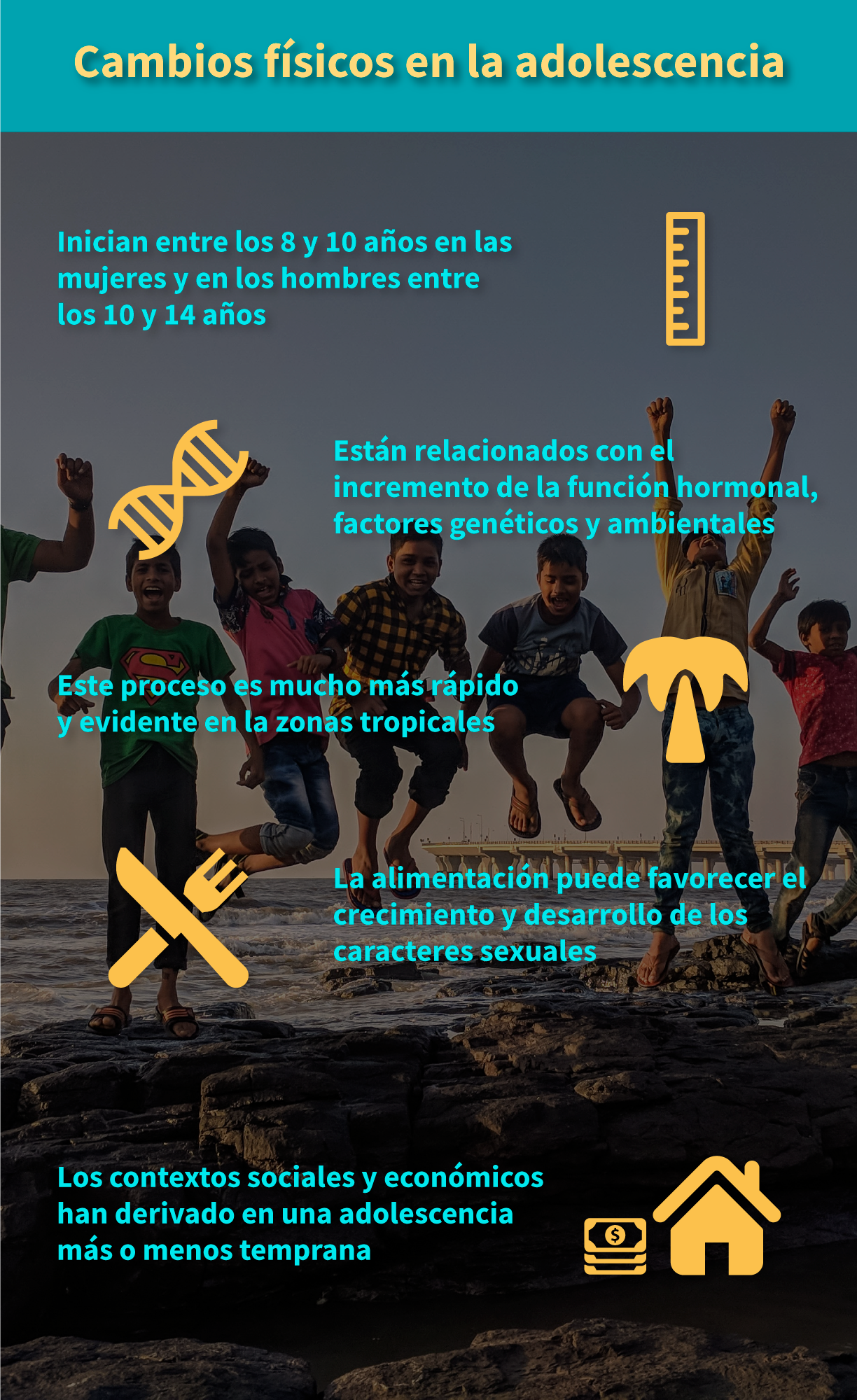 Factores que influyen sobre los cambios físicos en la adolescencia