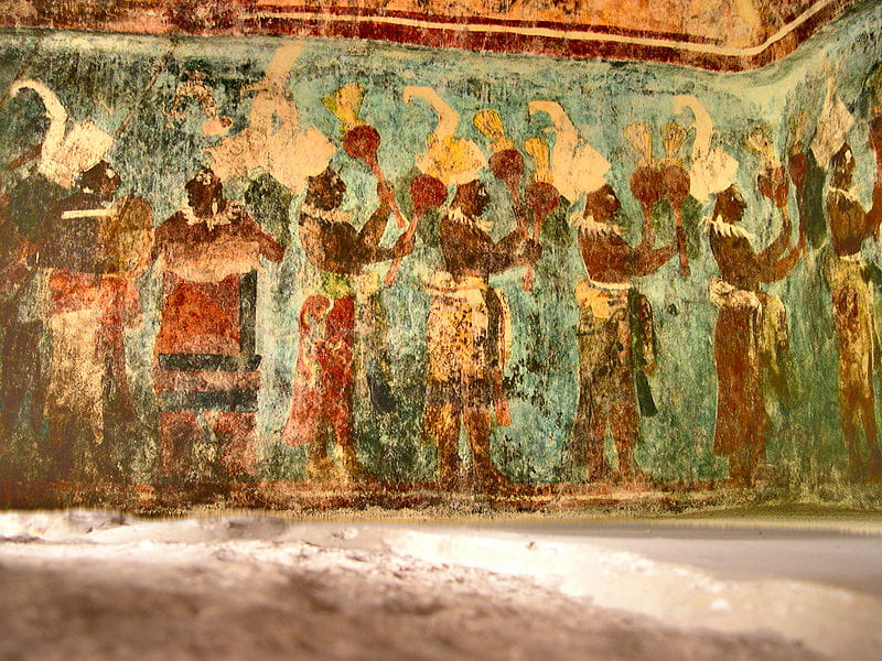 Frescos en Bonampak
