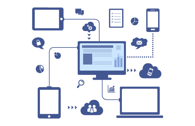 Computadora con variedad de información.