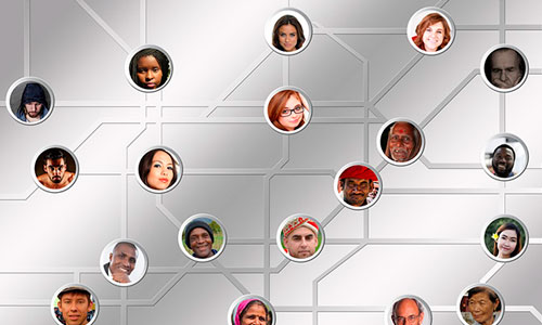 caras de diferentes personas.