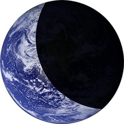 Movimiento de rotación de la tierra, día y noche.