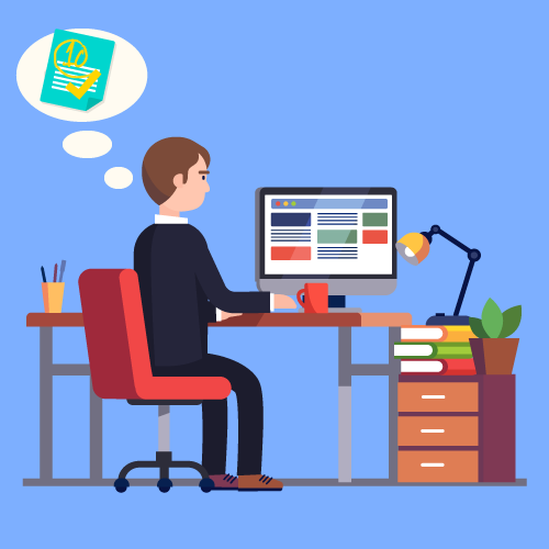 Estudiante realizando tarea para obtener buenas calificaciones