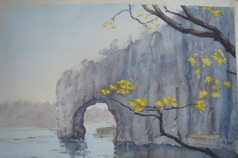 Paisaje en acuarela.