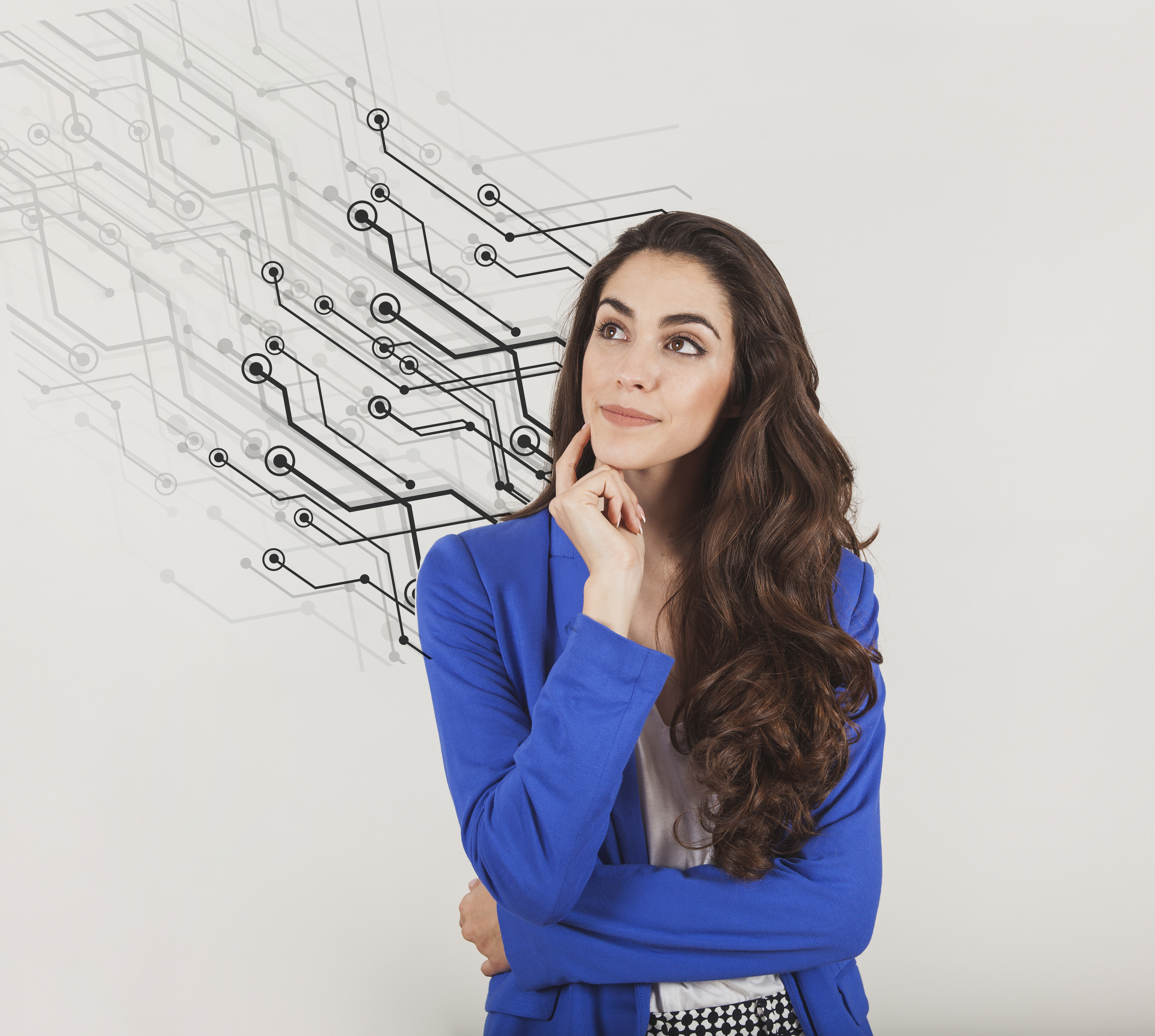 Persona reflexionando sus posibilidades.