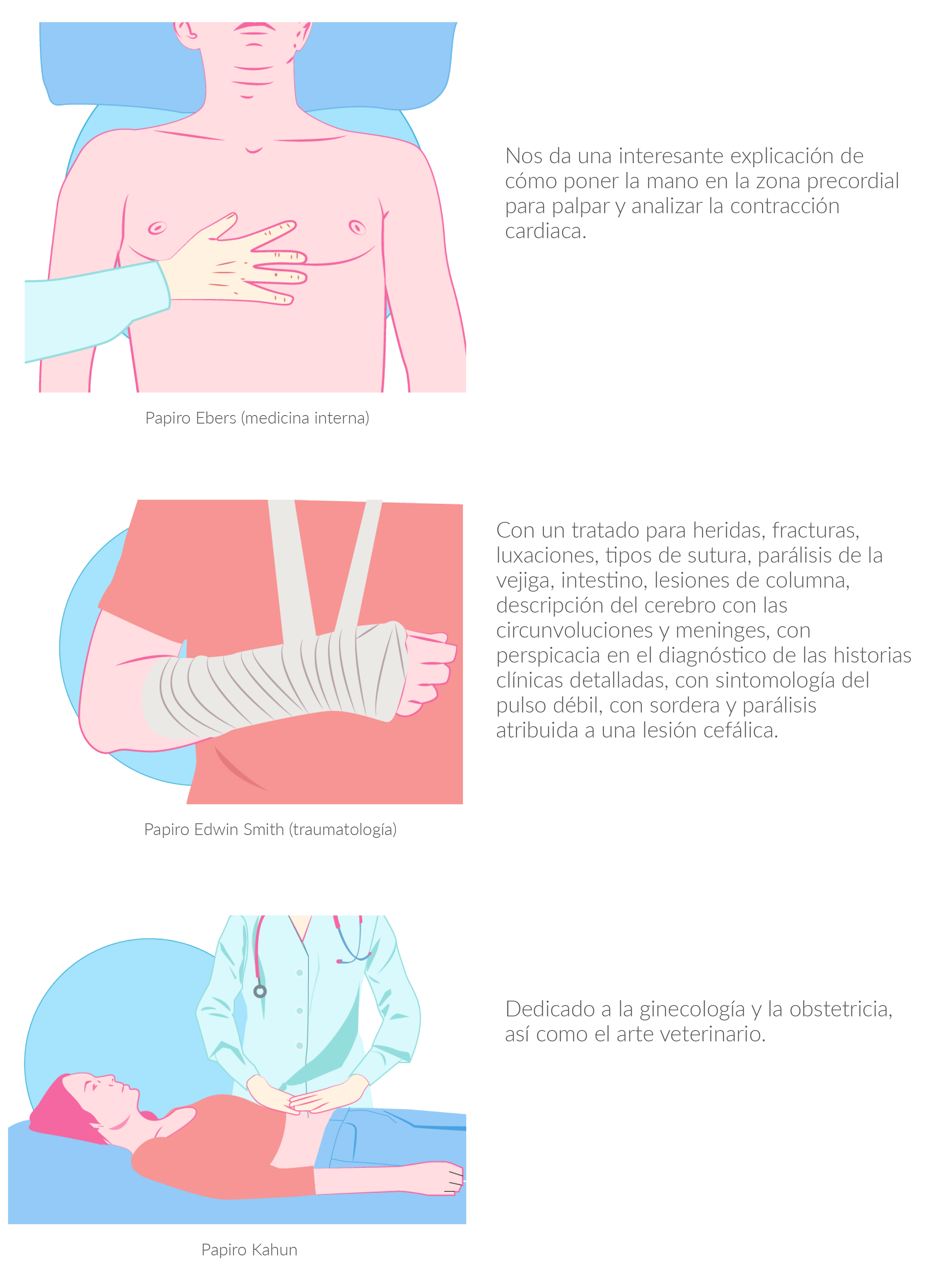 Hombre recostado en una cama, en donde otra persona palpa el pulso cardiaco en el pecho