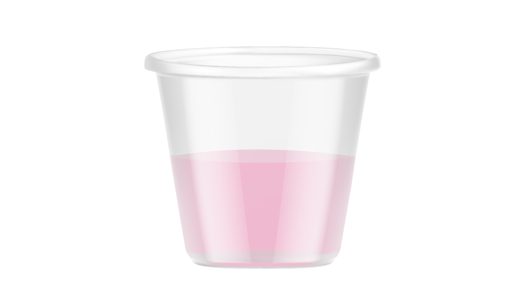 Vaso con suero rosa