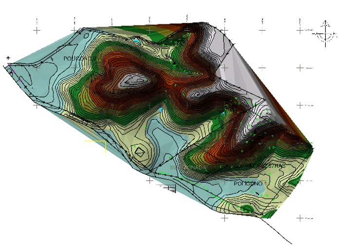 Plano de elevaciones del terreno