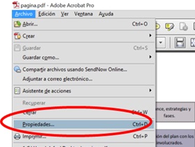 Selecciona la opción Propiedades