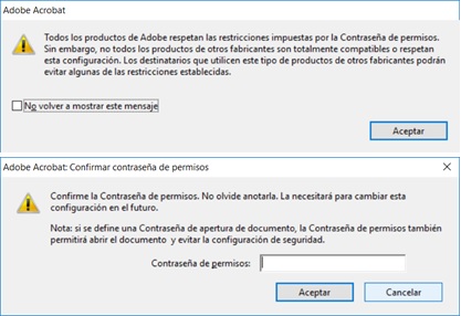 Confirmación de contraseña