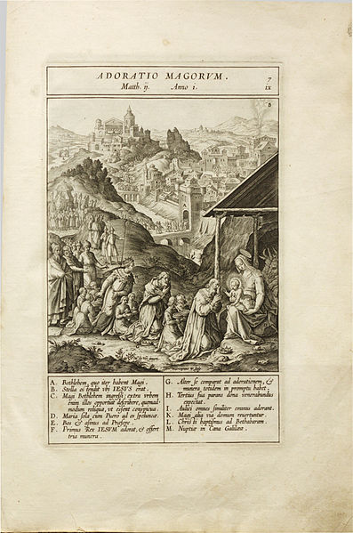  Ilustración de una obra con anotaciones al pie.