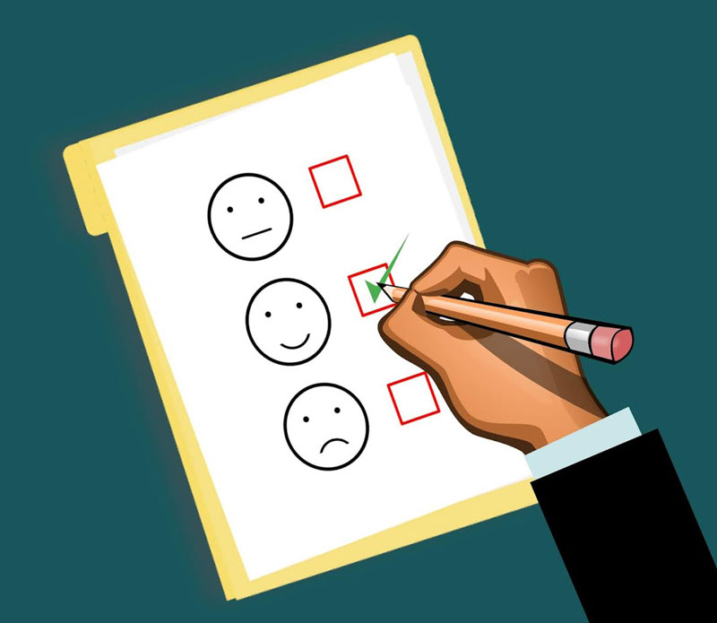 Ilustración de una encuesta de satisfacción