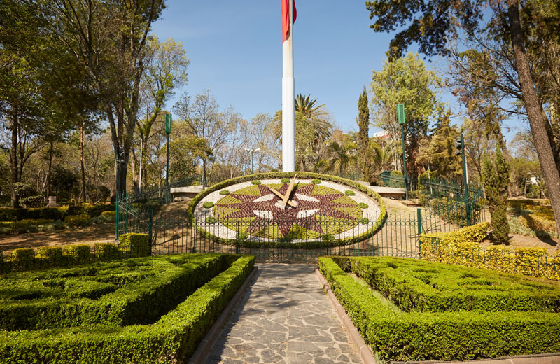 Vista de reloj en Parque Hundido