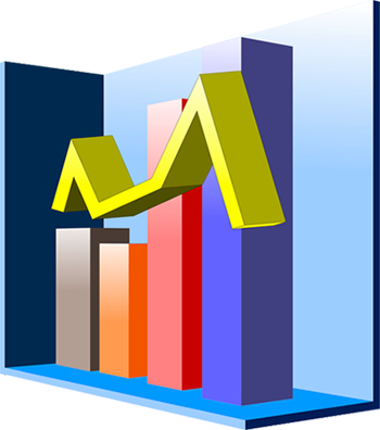 Gráfica con barras coloridas.