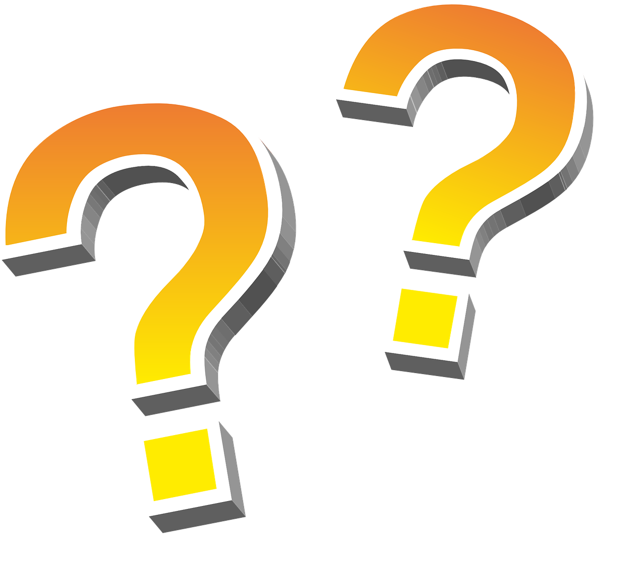 gráfico de signos de interrogación en amarillo con fondo negro