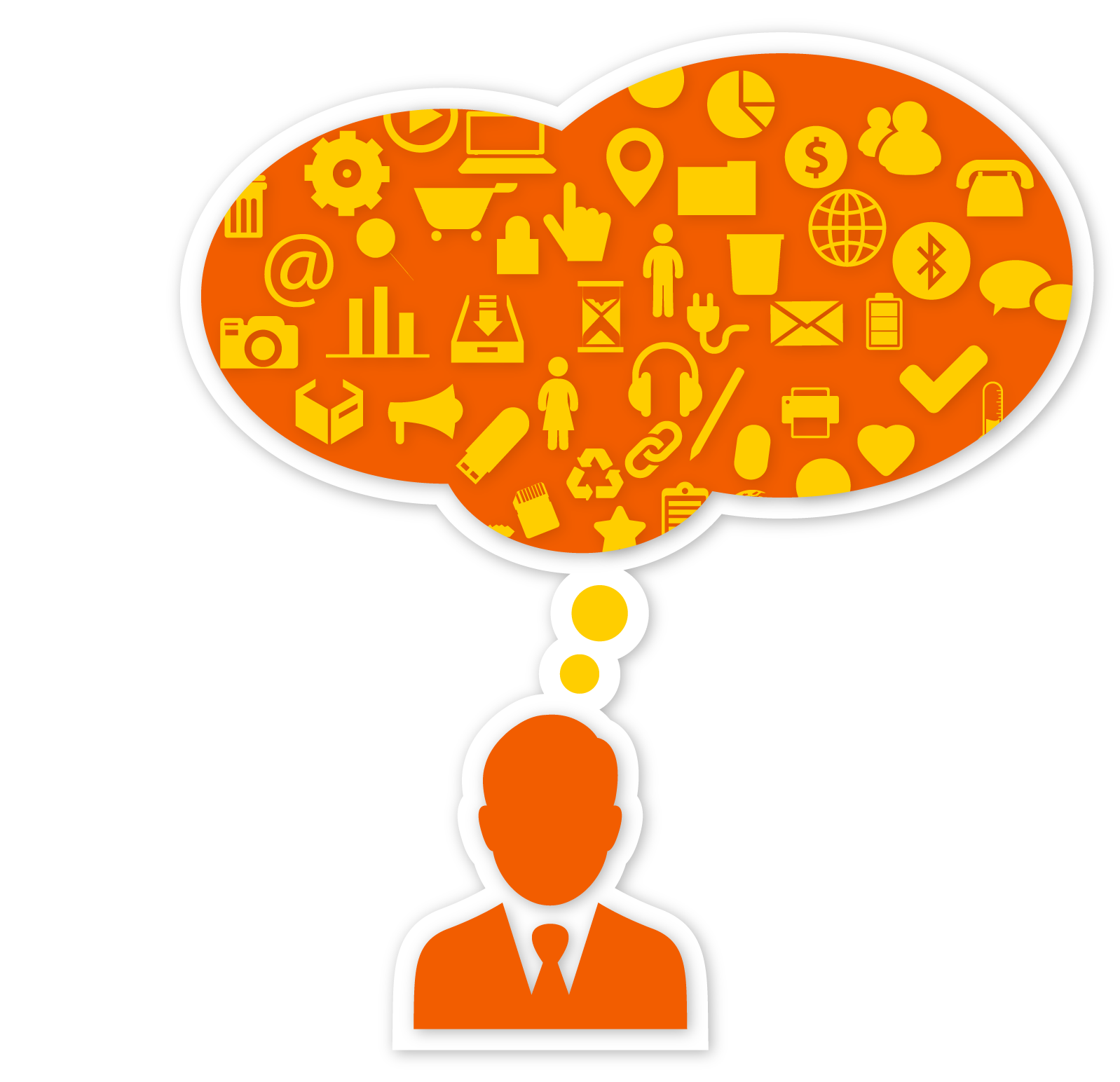 Persona pensando creativamente